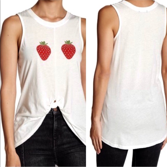Vici Tops - NWOT Strawberry Muscle Tee